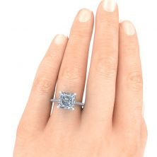GTJ1138 asscher fo w 9.25mm Size 8.25 hand 2 | Gerry The Jeweler