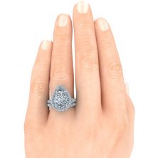 GTJ3698 set pear w 11x8mm hand 1 | Gerry The Jeweler