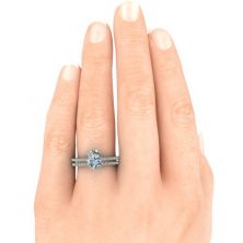 GTJ3786 set oval y 8x6mm hand 1 | Gerry The Jeweler