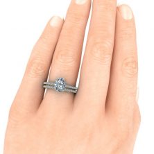 GTJ3786 set oval y 8x6mm hand 2 | Gerry The Jeweler