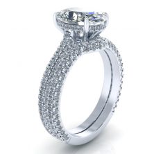 Alternative view of Matching Diamond Wedding Band #GTJ3872-w-dwb