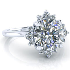 Round Cut Moissanite Engagement Ring #GTJ3904-round-fo-w-v2 | Gerry The Jeweler Round Cut Moissanite Engagement Ring #GTJ3904-round-fo-w-v2 - Image 4