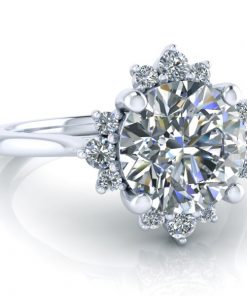 Round Cut Moissanite Engagement Ring #GTJ3904-round-fo-w-v2 | Gerry The Jeweler Round Cut Moissanite Engagement Ring #GTJ3904-round-fo-w-v2 - Image 4