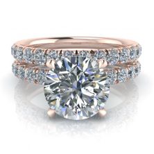 Image -Rose Gold Moissanite Band #GTJ3816-round-fo-wb-r