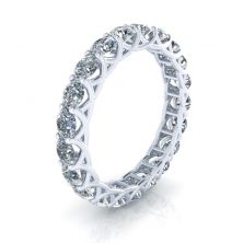 Alternative view of Custom Moissanite Eternity Ring #GTJ3887-eter-fo-w