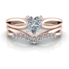 Image - Custom Rose Gold Diamond Band #GTJ1183-heart-dwb2-r
