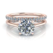 Alternative view of Rose Gold Eternity Ring #GTJ3810-round-eter-r
