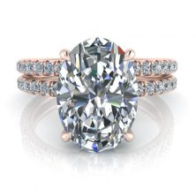 Image - Rose Gold Diamond Wedding Band #GTJ3804-oval-r-dwb-1
