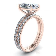 Alternative view of Matching Diamond Wedding Band #GTJ3804-oval-r-dwb-1