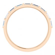 Alternative view of Rose Gold Baguette Diamond Semi-Eternity Ring #GTJ7004-r
