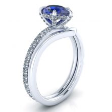 GTJ3898 set pear w 8x6mm 3 | Gerry The Jeweler