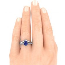 GTJ3898 set pear w 8x6mm hand 1 | Gerry The Jeweler