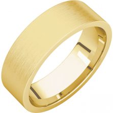 Image - Man's 14k Yellow Gold Flat Comfort Band - Satin Finish - GTJ-MB-1009-y-1