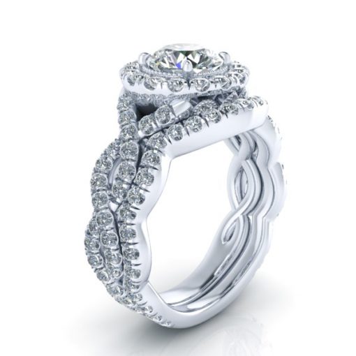 Matching Diamond Wedding Band #GTJ3701-round-w-dwb