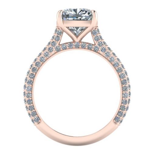 Cushion Cut Moissanite Engagement Ring #GTJ3911-cushion-fo-w - Image 4