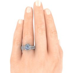 GTJ3911 set cushion r 7.5mm hand 1 | Gerry The Jeweler