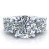 5 Carat Three Stone Moissanite Ring #GTJ953-round-w-9.5mm Image - 5 Carat Three Stone Moissanite Ring #GTJ953-round-w-9.5mm