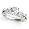Image of Three Stone Moissanite Ring #GTJ2017-round-fo-w-1