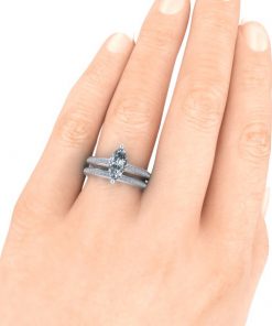 Matching Diamond Wedding Band #GTJ960-marquise-w-dwb | Gerry The Jeweler Matching Diamond Wedding Band #GTJ960-marquise-w-dwb - Image 3