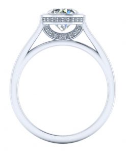 Bezel Set Moissanite Ring #GTJ3900-round-fo-w | Gerry The Jeweler Bezel Set Moissanite Ring #GTJ3900-round-fo-w - Image 3