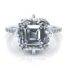 Asscher Cut Moissanite Ring with Under Halo - Design #GTJ3926-asscher-fo-w Image of Asscher Cut Moissanite Ring with Under Halo - Design #GTJ3926-asscher-fo-w