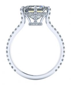 Asscher Cut Moissanite Engagement Ring #GTJ3926-asscher-fo-w | Gerry The Jeweler Asscher Cut Moissanite Engagement Ring #GTJ3926-asscher-fo-w - Image 3