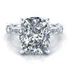 Elongated Cushion Cut Moissanite Ring #GTJ2026-cushion-fo-w Image of Elongated Cushion Cut Moissanite Ring #GTJ2026-cushion-fo-w