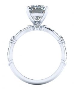 Elongated Cushion Cut Moissanite Ring #GTJ957-cushion-el-fo-w | Gerry The Jeweler Elongated Cushion Cut Moissanite Ring #GTJ957-cushion-el-fo-w - Image 4