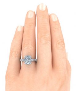 Elongated Cushion Cut Moissanite Ring #GTJ957-cushion-el-fo-w | Gerry The Jeweler Elongated Cushion Cut Moissanite Ring #GTJ957-cushion-el-fo-w - Image 5