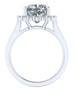 Cushion Cut Halo Moissanite Ring #GTJ3927-cushion-fo-w - Image 4
