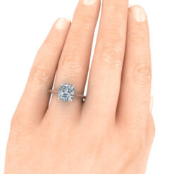 Elongated Cushion Cut Moissanite Solitaire Ring #GTJ3928-cushion-fo-r | Gerry The Jeweler Elongated Cushion Cut Moissanite Solitaire Ring #GTJ3928-cushion-fo-r - Image 6