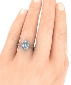 Elongated Cushion Cut Moissanite Solitaire Ring #GTJ3928-cushion-fo-r | Gerry The Jeweler Elongated Cushion Cut Moissanite Solitaire Ring #GTJ3928-cushion-fo-r - Image 6
