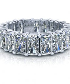 Image - Custom Radiant Cut Moissanite Eternity Ring #GTJ3931-radiant-w