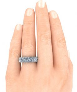 5.5 Carat Radiant Cut Moissanite Eternity Ring #GTJ3931-radiant-fo-w | Gerry The Jeweler 5.5 Carat Radiant Cut Moissanite Eternity Ring #GTJ3931-radiant-fo-w - Image 4