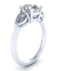 Alternative view of Three Stone Lab Grown Diamond Ring #GTJ1166-round-lg-w