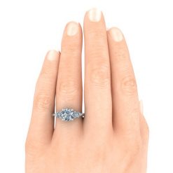 GTJ1166 round w lab grown diamonds hand 1 | Gerry The Jeweler