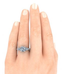 Three Stone Lab Grown Diamond Ring #GTJ1166-round-lg-w | Gerry The Jeweler Three Stone Lab Grown Diamond Ring #GTJ1166-round-lg-w - Image 5