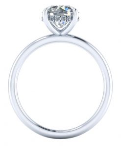 Round Cut Moissanite Solitaire Ring #GTJ3919-round-fo-w | Gerry The Jeweler Round Cut Moissanite Solitaire Ring #GTJ3919-round-fo-w - Image 3