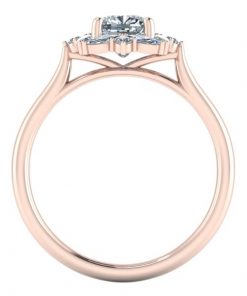 Custom Rose Gold Moissanite Engagement Ring #GTJ3933-cushion-fo-r | Gerry The Jeweler Custom Rose Gold Moissanite Engagement Ring #GTJ3933-cushion-fo-r - Image 3
