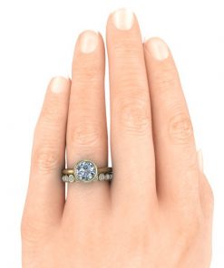 Custom Matching Bezel Ring #GTJ3908-matching-bezel-band-y | Gerry The Jeweler Custom Matching Bezel Ring #GTJ3908-matching-bezel-band-y - Image 4