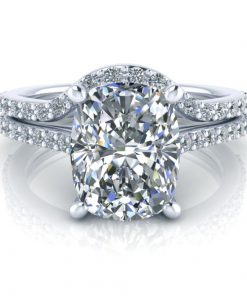 Elongated Cushion Cut Moissanite Engagement Ring #GTJ1179-elong-cushion-fo-w | Gerry The Jeweler Elongated Cushion Cut Moissanite Engagement Ring #GTJ1179-elong-cushion-fo-w - Image 8