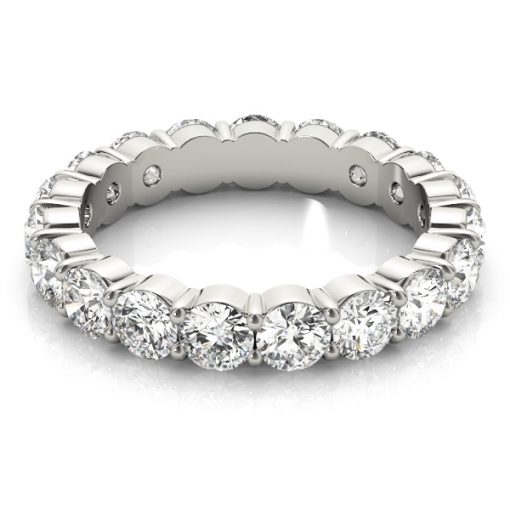 Moissanite Eternity Ring #GTJ7005-fo-3.5mm-w - Image 4
