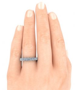 Moissanite Eternity Ring #GTJ7005-fo-3.5mm-w | Gerry The Jeweler Moissanite Eternity Ring #GTJ7005-fo-3.5mm-w - Image 5