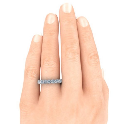Moissanite Eternity Ring #GTJ7005-fo-3.5mm-w - Image 5