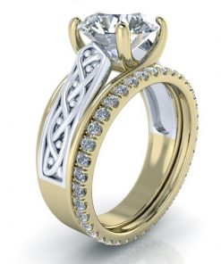 Alternative view of Matching Eternity Band #GTJ3800-y-dwb-2