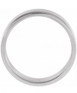 Man's 6mm Flat Milgrain Band in 10k White Gold #GTJ-MB-1007-w - Image 2