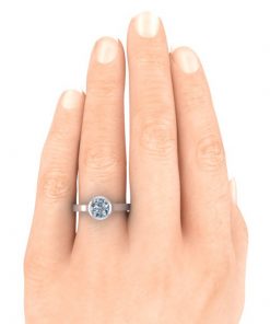 Bezel Set Engagement Ring #GTJ3900-round-fo-wv2 - Image 4