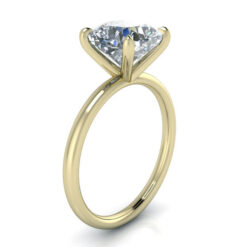 Alternative view of Cushion Cut Solitaire Moissanite Ring #GTJ3814-cushion-fo-y
