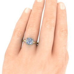 Cushion Cut Solitaire Moissanite Ring #GTJ3814-cushion-fo-y | Gerry The Jeweler Cushion Cut Solitaire Moissanite Ring #GTJ3814-cushion-fo-y - Image 6
