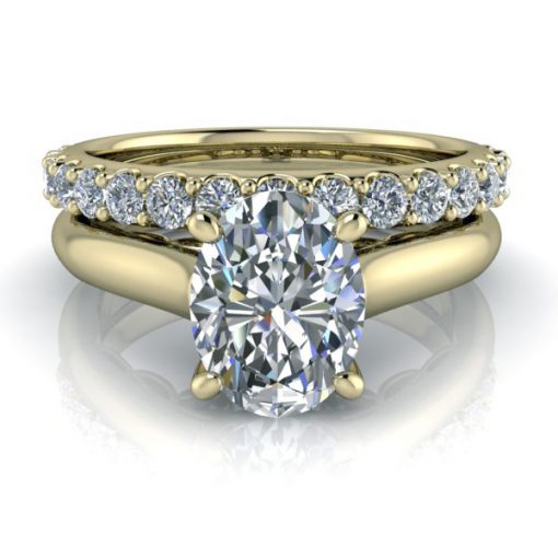 Custom Yellow Gold Shared Prong Eternity Ring #GTJ1160-eter-y